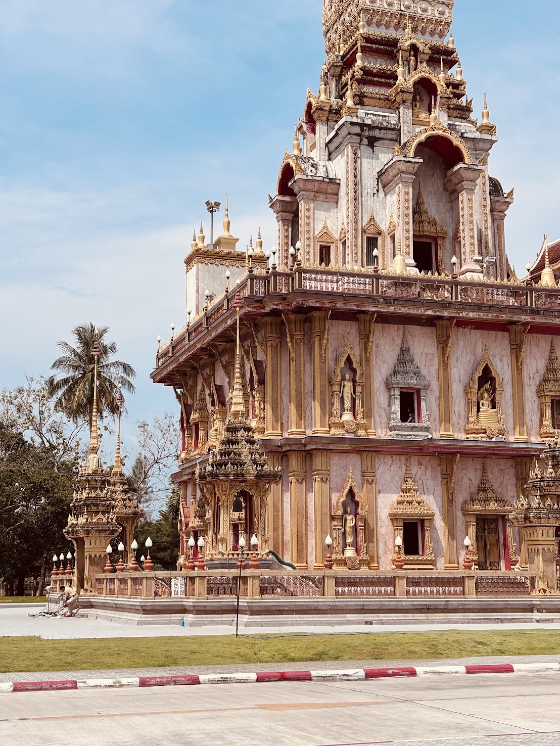 Buddhist temple in Thailand with ornate architecture, showcasing cultural traditions and spiritual practices central to Thai culture